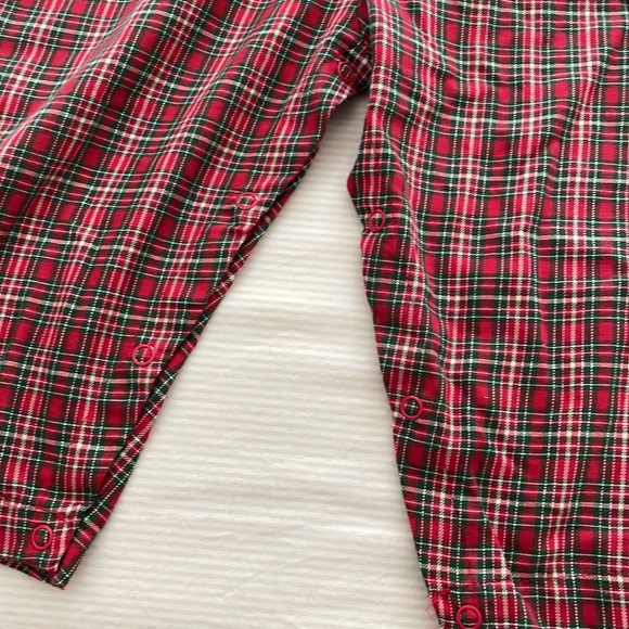 Precious Christmas plaid romper. Size 24m. Only worn once. - Picture 5 of 5